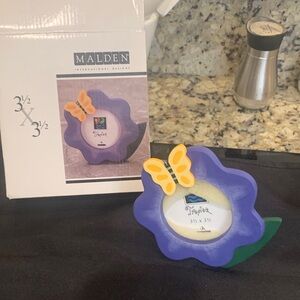 Malden Purple Frame with Yellow Butterfly Accent
